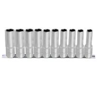 Jeu de 10 douilles longues 6 pans ultimate sur rail 1/4 - 4 mm à 13 mm - KS TOOLS - 922.1458