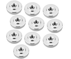 Jeu de 10 écrous moletés SOTECH M10, acier inoxydable V2A (SS304), forme plate, DIN 467, écrous moletés métriques à flancs moletés.