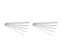 Jeu de 10 Forets Extra Longs en Acier Rapide, 5 Tailles de Diamètre 2 Mm/3 Mm/3,5 Mm/4 Mm/5 Mm Longueur 150 Mm ~ 160 Mm Foret en Acier Rapide pour Applications dans le Métal, le