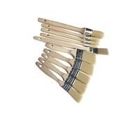 Jeu de 10 pinceaux manche bois pure soie