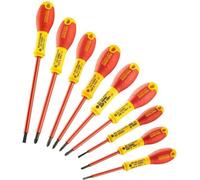 Jeu de 10 Tournevis Isolés 1000V, STANLEY FATMAX FMHT62573-0, Electricien, Phillips, Pozidriv, Testeur