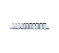 jeu de 11 douilles 6 pans bgs courtes, pouces, imperiales carre 1/4 -