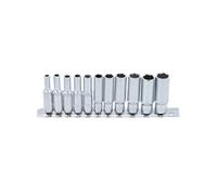 jeu de 11 douilles 6 pans bgs longues, profondes, 4 a 13 mm carre 1/4 -