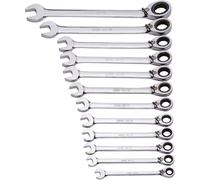 SAM Outillage – Jeu de 12 clés mixtes à cliquet 50-C-J12 – 12 pans 8–19 mm