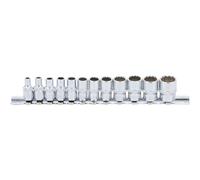 JEU DE 12 DOUILLES 12 PANS COURTES, POUCES, IMPERIALES CARRE 1/4
