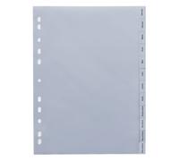 Jeu de 12 intercalaires mensuels polypropylène gris 12/100e - Maxiburo