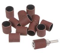 Jeu de 12 manchons de ponçage de 3/4 de pouce, grain 240, avec tige pour tambour
