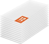jeu de 12 plaques de serre - plaques alvéolaires 1210x605x6mm - couverture de jardin de haute qualité - résistant aux UV et durable