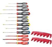 Jeu de 12 Tournevis Facom PROTWIST, AT.J12R1PB, avec Racks de Rangement, Tournevis Isolés 1000V