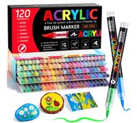 Jeu de 120 stylos feutres acryliques – résistants à l'eau, à séchage rapide