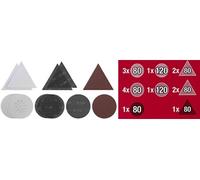 kwb by Einhell Kit de 15 feuilles abrasives Ø225 mm pour ponceuses cloisons sèches P80/P120