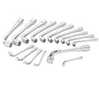 JEU DE 16 CLÉS À PIPE SAM OUTILLAGE DÉBOUCHÉES 6/6 PANS SATINÉE 8 A 24 MM - 94-J16 16