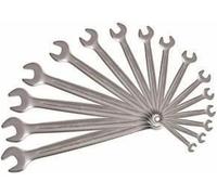 Jeu de 16 clés mixtes métriques - KS TOOLS - 922.0045 - 8 à 24 mm, livrées en boîte - Angle de fourche et œillet inclinés à 15° - 16 pièces
