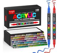 Jeu de 168 marqueurs à peinture acrylique de différentes couleurs