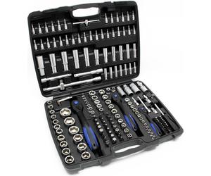 Jeu de 172 ouille Ensemble outils Cliquet réversible Douille Adaptateur Écrou 1/4" 1/2" 3/8"
