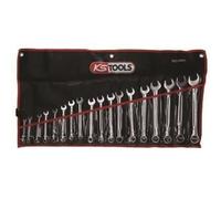 Jeu de 18 clés mixtes métriques - KS TOOLS - 922.0047 - En trousse - 6 à 24 mm - Angle de fourche œil incliné à 15°