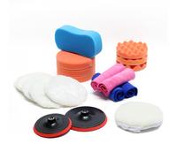 Jeu de 19 pcs. d’accessoires de polissage Set Éponge Patin Chiffon Polir Meuler