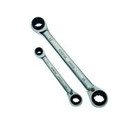 Jeu de 2 clés à cliquet 4 en 1 - - 8 10 12 13 16 17 18 19mm