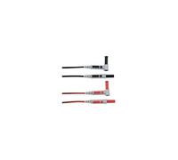 Jeu De 2 Cordons Mâles Coudé Et Droit En Silicone Rouge Et Noir Surmoulés