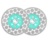 Jeu de 2 disques diamantés de 115 mm - Pour découper la porcelaine, la céramique, les carreaux, le marbre et le granit