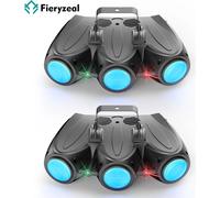 Jeu de 2 éclairages de scène - Lampe à effets - 3 têtes - 30 W 192 LED - DMX512 4CH - Auto/Sound/Master-Slave - 90-240 V - Blanc chaud