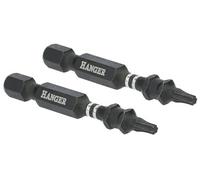 Jeu de 2 embouts impact 1/4'' pour vis étoile T10 50mm - - 134060