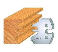 Jeu de 2 Fers Profilés Acier HT 50 x 5,5 mm - N°258 Profil/contre-profil rustique - Outil de menuiserie - Diamwood