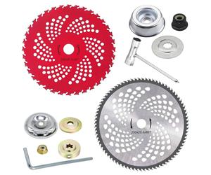 Jeu de 2 lames de scie à disque pour coupe-bordures, dimensions 255/230 x 25,4 mm, en carbure de tungstène, 36 dents/80 dents