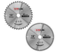 Jeu de 2 lames de scie circulaire de 254 mm, 80 dents, en carbure de tungstène, pour le bois
