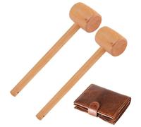 Jeu de 2 maillets en bois de hêtre pour le travail du cuir et les travaux de bricolage