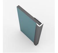 Jeu de 2 Profilés de finition en Aluminium Anodisé Brillant pour Panneaux Muraux - 10x5x2100 mm