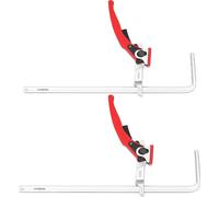 Jeu de 2 serre-joints tubulaires - Serre-joints pour bois - Force de serrage 180 kg - Portée 6 cm - Tête étroite 6×6 mm - Acier trempé 40Cr et alliage de zinc - Manuels