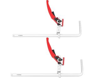 Jeu de 2 serre-joints tubulaires - Serre-joints pour bois - Force de serrage 180 kg - Portée 6 cm - Tête étroite 6×6 mm - Acier trempé 40Cr et alliage de zinc - Manuels