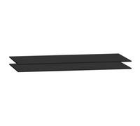Jeu de 2 tablettes noires pour armoires à rideaux Bruneau L 120 x P 45 cm - Équipement pour armoires - Bruneau
