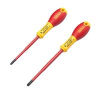 Stanley Jeu de 2 tournevis FATMAX FMHT0-62649 isolés 1000V Pozidriv PZ1x100/PZ2x125