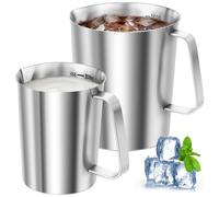 Jeu de 2 verres doseurs - 1 litre, avec un verre de 500 ml