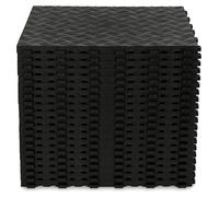 Jeu de 20 dalles de sol pour garage, dimensions 40x40 cm, en polypropylène (PP), de couleur noire, antidérapantes