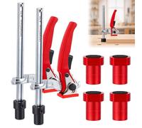 Jeu de 20 fixations de banc, 2 pinces de serrage rapide, 4 supports antidérapants, acier Cr-V
