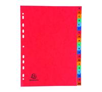 Jeu de 20 intercalaires alphabétiques carte lustrée couleur A4 - Exacompta