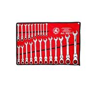 JEU DE 22 CLES MIXTES A CLIQUET ARTICULEES, TETE FLEXIBLE 6-32 MM