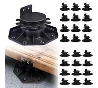 Jeu de 24 supports de terrasse réglables en hauteur, de 30 à 60 mm, pour bois, matériaux composites (WPC) et aluminium