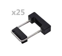vidaXL Jeu de connecteurs en U N° 1 Acier inoxydable Poteau 60x40 mm 25 ensembles