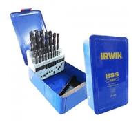 Jeu de 25 forets à métaux IRWIN HSS DIN-338, de 1,0 à 13,0 mm, pas de 0,5 mm