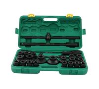 Jeu de 26 douilles pour visseuse à percussion en acier chrome-molybdène - Jeu de tournevis à percussion de 3/4" avec 20 tailles de douilles - Coffret complet avec poignée à cliquet