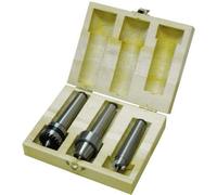 Jeu de 3 contre-pointes CM2 pour tour à bois - embouts amovibles en métal