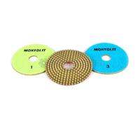 JEU DE 3 DISQUES MEULES RÉSIN DIAMANTÉE MONTOLIT PADS PDR KIT