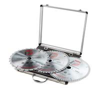 Holzmann Lames de scie circulaire Jeu de 3 lames TCT Coffret alu 300 x 30 mm