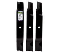 Jeu de 3 lames de tondeuse, 60 pouces, compatible avec les modèles OEM 02005019, couleur noire