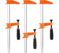 Jeu de 3 pinces à vis, portée de 450 mm, ouverture maximale de 300 mm, profondeur de mors de 60 mm, en métal et plastique