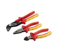 Jeu de 3 pinces isolées VDE 1000V : 1 universelle, 1 coupante et 1 multiprise